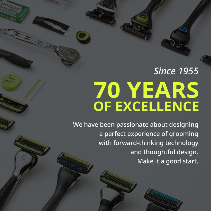 [Australia] - Dorco Pace 5 Pro Razors - Shaving System For Men with Trimmer - 16 Refill Cartridge Set 16 Cartridges (No Handle) 