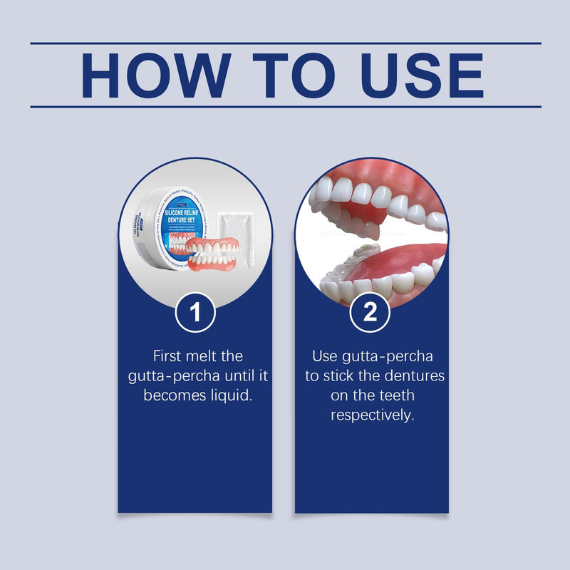 [Australia] - Dentures Fake Teeth, Smile Teeth Veneers, Cosmetic Temporary Teeth Dentures Prosthesis Artificial Veneers Teeth Top and Bottom 