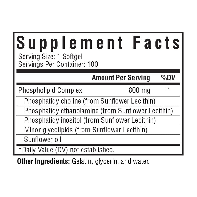 [Australia] - Seeking Health Optimal PC - Support Brain & Liver Health with Choline - Energy Support Supplement with Sunflower Lecithin - 800 mcg, 100 Softgels 