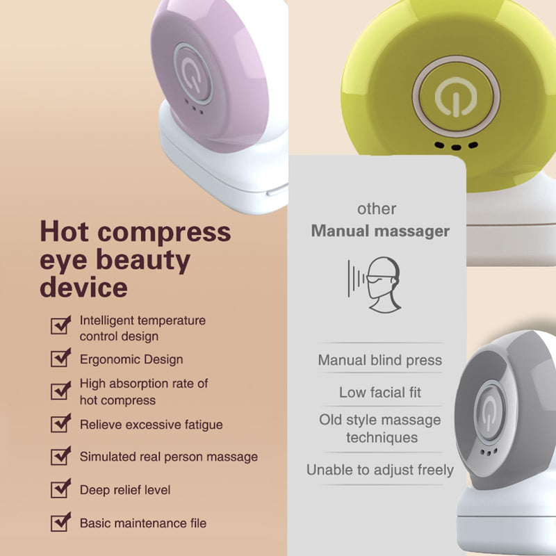 Eye Lift Wand, Eye Massager with Heat and Vibration for Dark Circles, Puffiness, Fine Lines/Wrinkle, Crow's Feet and Bags Under Eyes (Gray) Gray