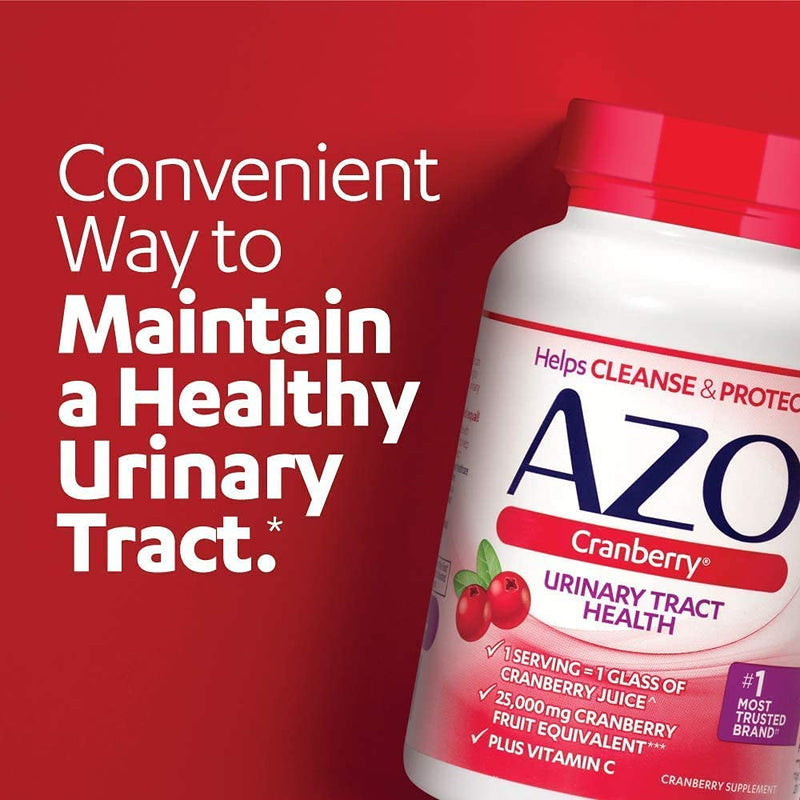 AZO Urinary Tract Infection Test Strip + Vaginal pH Test Kit Bundle with 100 Sugar Free Cranberry Softgels for Urinary Tract Health