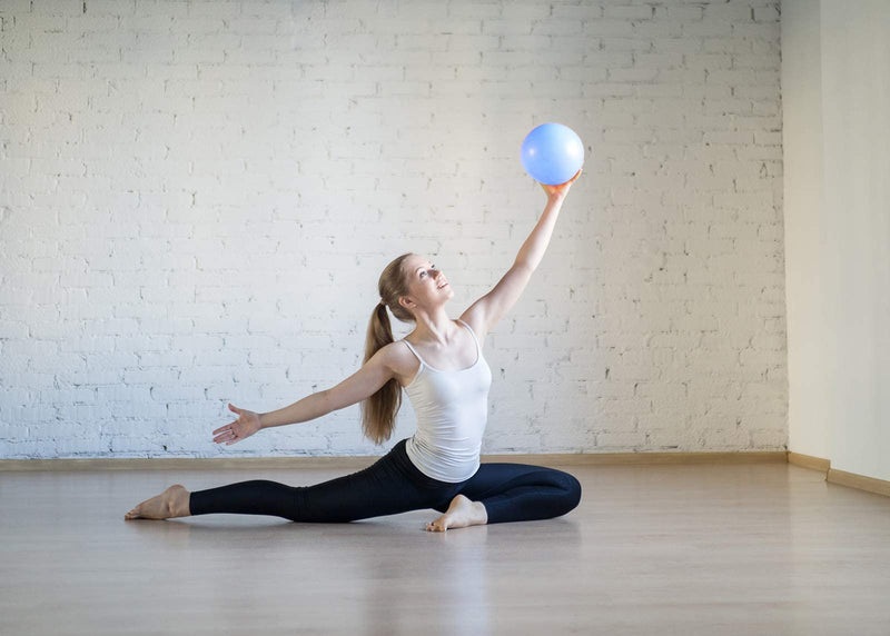 [Australia] - Small Exercise Ball for Between Knees, 6 inch Pilates Ball with Pump, Mini Yoga Core Ball Physical Therapy blue 