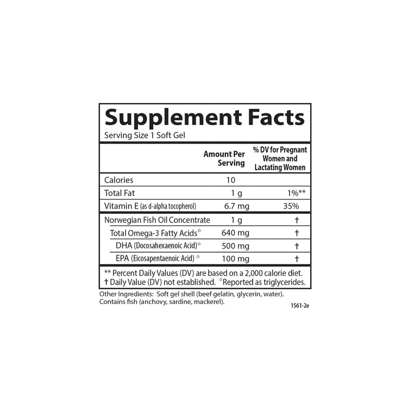 [Australia] - Carlson - Mother's DHA, 500 mg DHA, Prenatal Support, Fetal Development & Immune Health, 120 Softgels 120 Count (Pack of 1) 