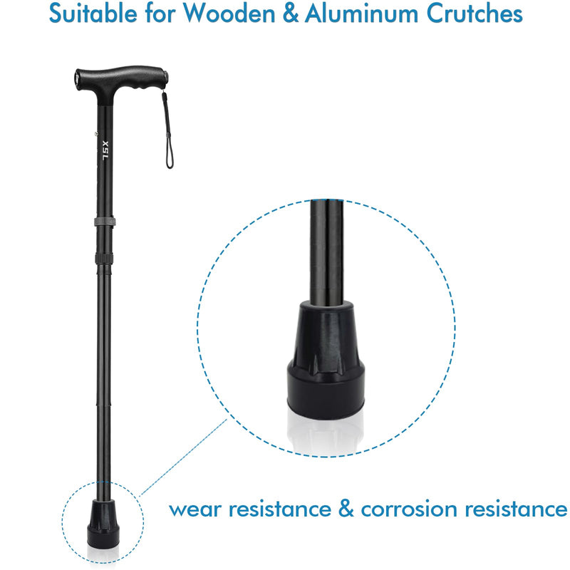 [Australia] - Replacement Cane Tips, 3/4 Inch, Black. 0.75 Inch (Pack of 2) 