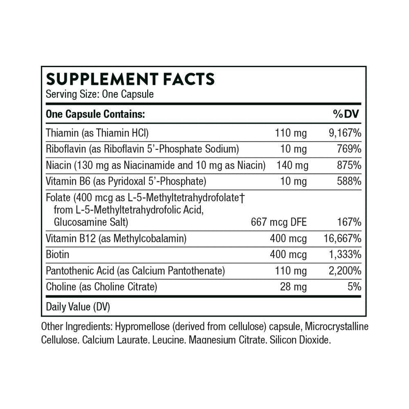 THORNE - Basic B Complex (60 Capsules) & Vitamin D-5000 (60 Capsules) Bundle - Supports Cellular Energy Production, Brain Health & Healthy Bones - Gluten, Dairy & Soy-Free