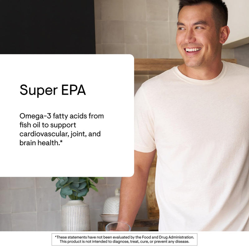 THORNE - Super EPA - Omega-3 Fish Oil Supplement with EPA & DHA from Sustainably Sourced Fish - Supports Brain, Skin, Joint & Heart Health* - Third-Party Certified - Gluten & Dairy-Free - 90 Softgels 90 Count (Pack of 1)
