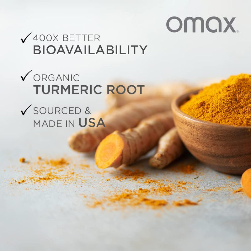 [Australia] - Omax HydroCurc Turmeric Curcumin Softgels, Highly Bioavailable for Natural Joint Relief, Nanoparticle Potency & Absorption (60 Softgels) 