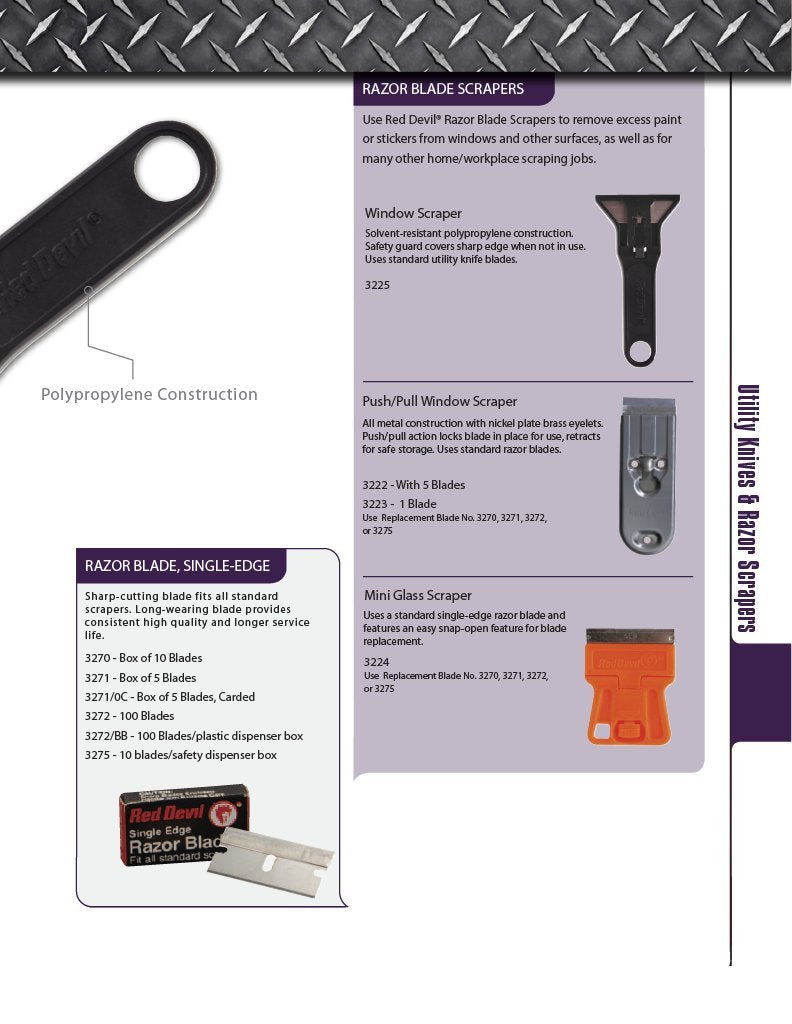 [Australia] - Red Devil 3275 Single Edge Razor Blades - Safety Dispenser of 10 