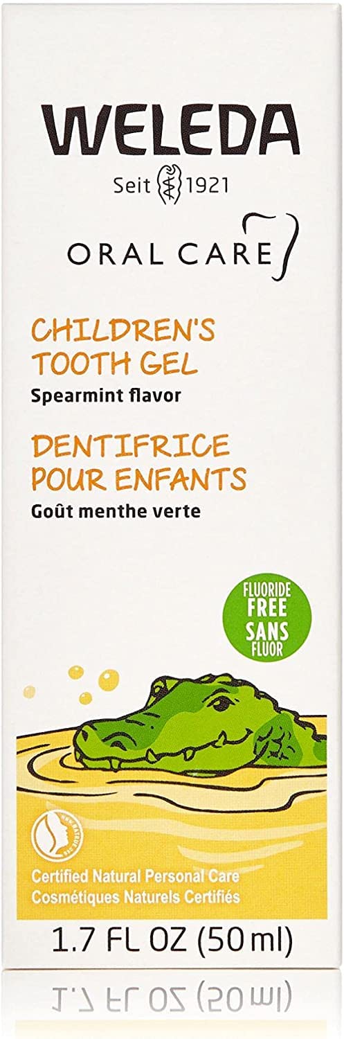 Weleda Oral Care Children's Tooth Gel, 1.7 Fluid Ounce (Pack of 3), Fluoride Free, Spearmint Flavor, Plant Rich Toothpaste with Calendula, Silica and Fennel 1.7 Fl Oz (Pack of 3)