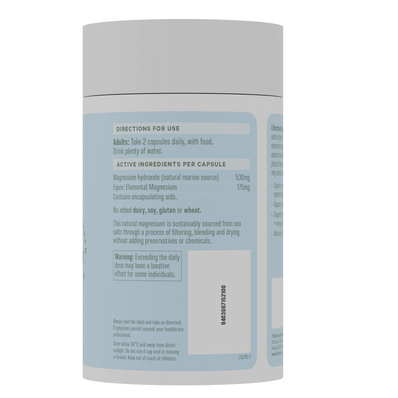 Lifestream Natural Magnesium Capsule - Pack of 120 Capsules