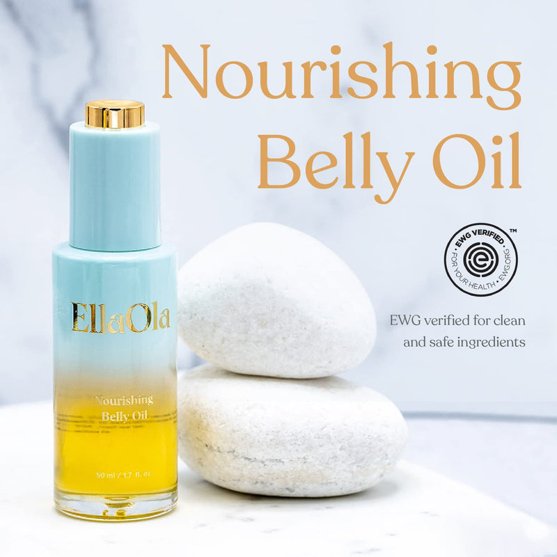 [Australia] - Belly Oil for Pregnancy Stretch Marks & Maternity Scars - Quick dry Formula with Squalene and Vitamin C Hydrates Face & Body, Pregnancy + Postpartum Skincare, Fragrance Free | 1.5 fl. oz. 