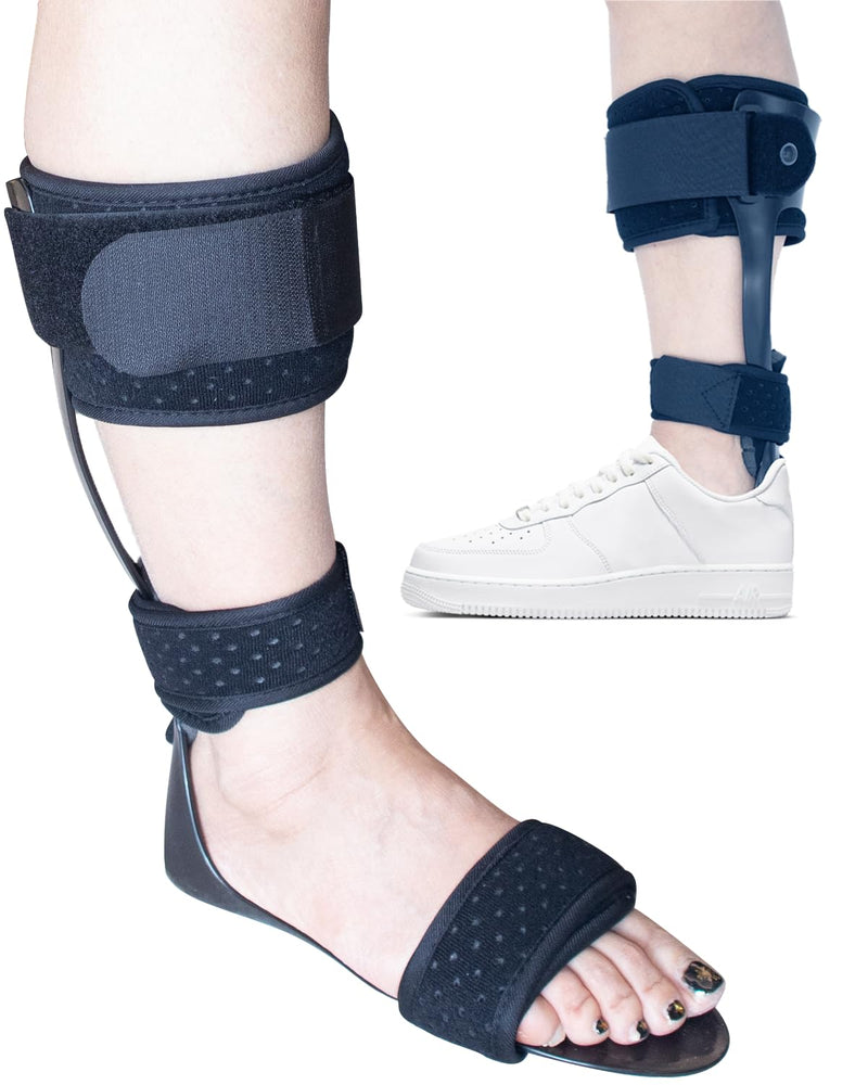 AFO Foot Drop Brace, Comfortable, Perfect Posture, Medical Drop Foot Brace for Walking, Foot Drop Orthotic Brace for Women & Men (M, Right) Medium
