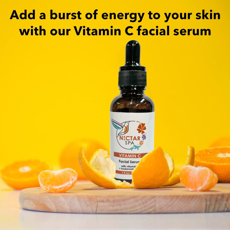 Vitamin C Facial Serum with Vitamin E + Hyaluronic Acid - 1 fl oz/ 30ml