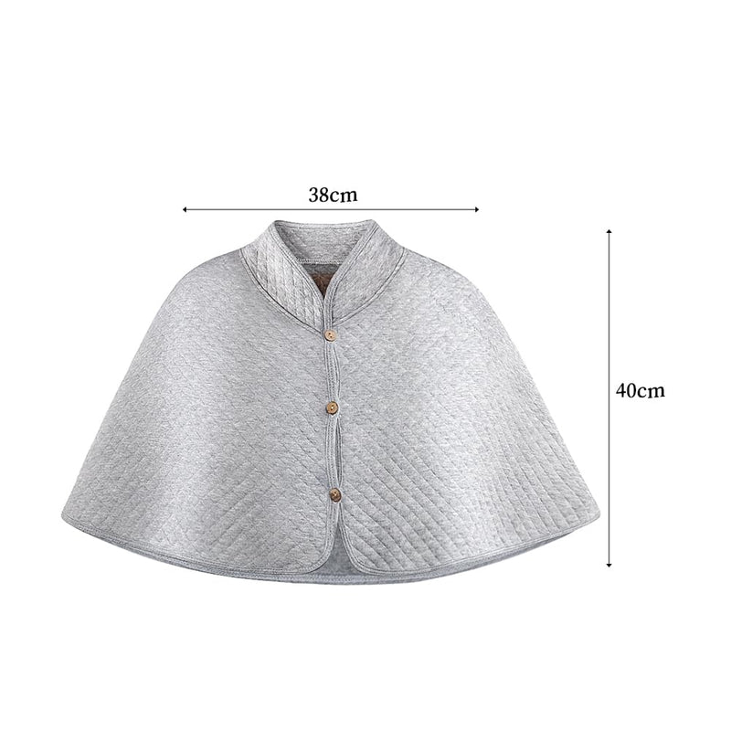 haozaikeji Women Thermal Shoulder Wraps Shoulder Support Warmer Heat Shawl Elderly Pregnant Warm Cape Pain Relief Arthritis Gray