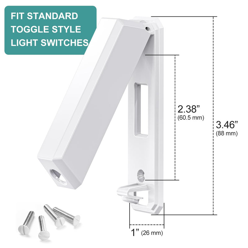 [Australia] - Light Switch Cover Guard, Child Proof Wall Switch Cover Keeps Your Lights or Switches from Getting Accidentally Turned ON or OFF, Toggle Style (White, 2 Pack) 