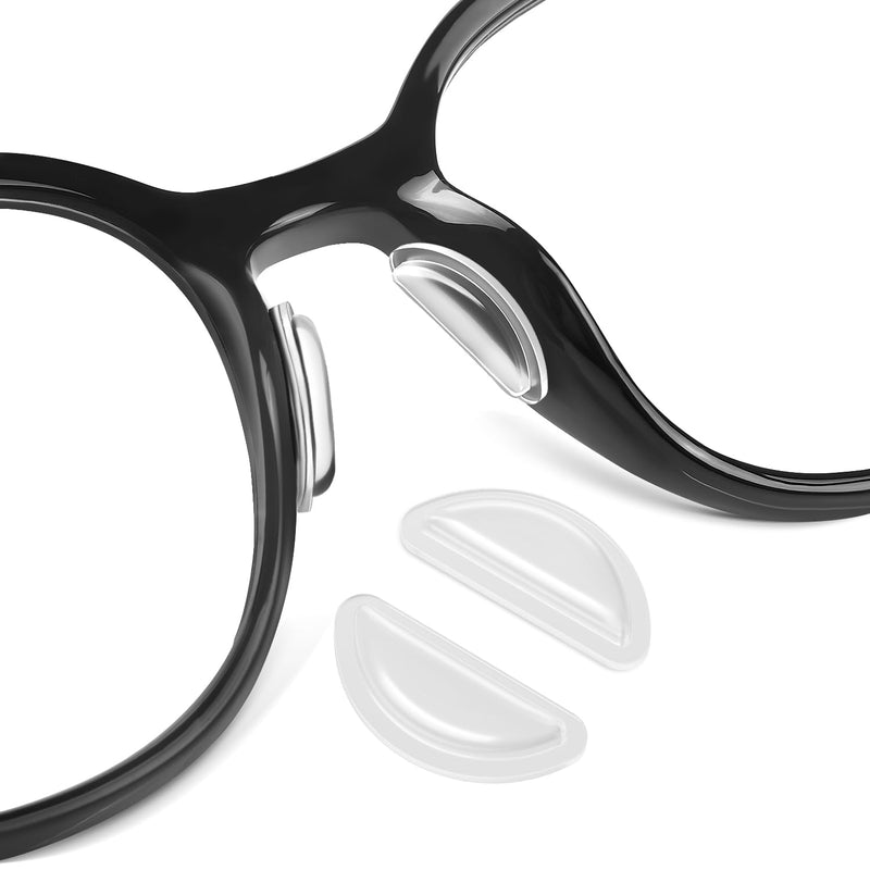 [Australia] - Nose Pads for Glasses, Anti-Slip Silicone Eyeglass Nose Pads, 2.5mm Heightened Airbag Cushions, Comfortable D-Shaped Adhesive Replacement Nose Pad for Sunglasses (5 Clear Pairs) 5 Clear Pairs 