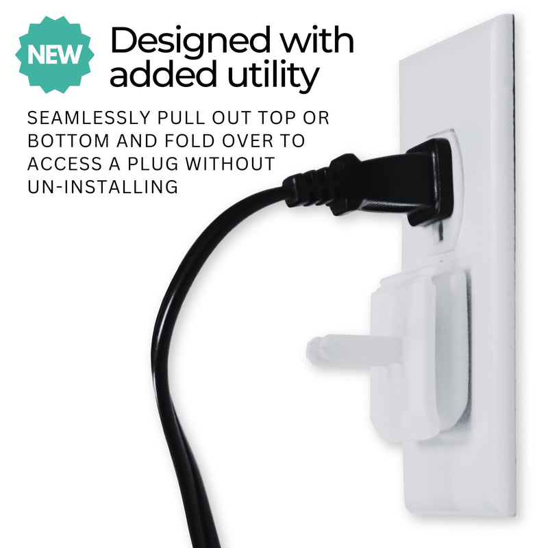 [Australia] - White Double Outlet Covers Baby Proofing (10 Pack, 20 Sockets) | Baby Proof Plug Covers for Electrical Outlets | Safe & Secure Baby Safety Products | Childproof Socket Covers Protect Toddlers & Babies 10 White Outlet Covers 