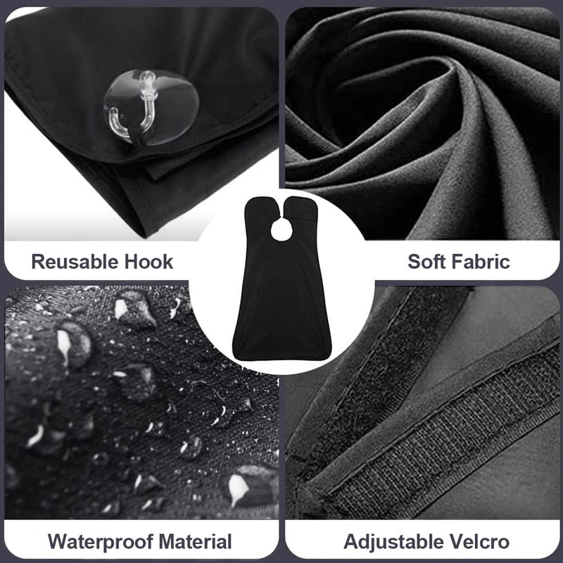 [Australia] - AVRUYPI Beard Apron for Beard Design with Beard Stencil, Bavoir de Rasage Barbe, Tablier de Barbe, for Barber, Hairdressing Salon, Gift for Husband Men 