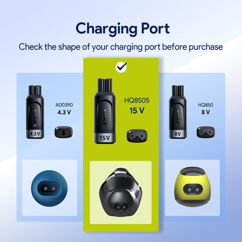 [Australia] - Yinke 15V HQ8505 Type-C Shaver Charger Adapter Charging Converter for Philips Norelco HQ8505 7000 5000 3000 Series, OneBlade QP6520 QP6530 QP6510, USB-C Shaver Converter (without cable), (S-010118) 15V-HQ8505 