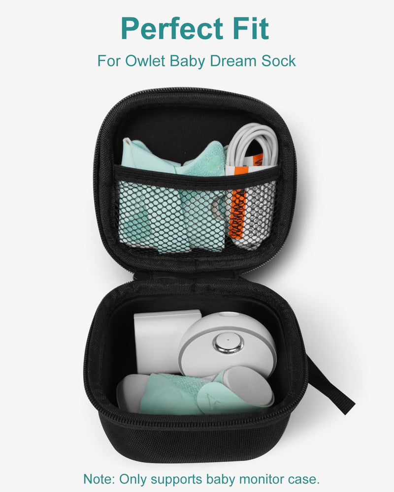 [Australia] - Hard Travel Case for Owlet Dream Sock Baby Sleep Oxygen Monitor, Protect Storage Case for Owlet Smart Baby Monitor, Carrying Bag Only 
