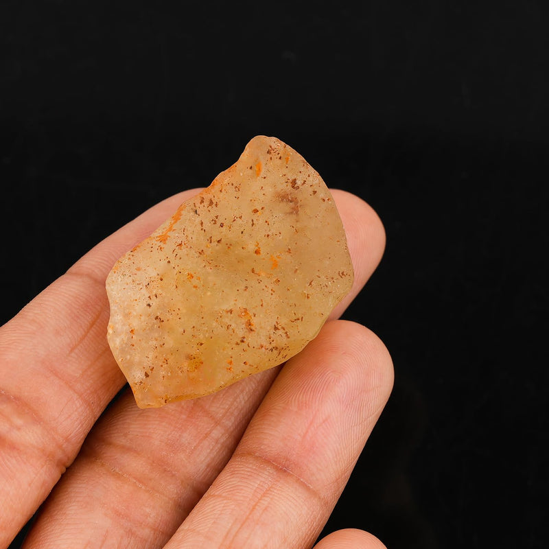 Natural Raw Libyan Desert Glass Tektite Stone, Genuine Libyan Gold Tektite Rough Stone, Wicca & Reiki Healing Crystals, Meteorite Gems Collector Specimen (32x24x16mm)