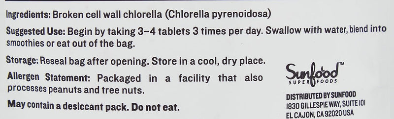 [Australia] - Sunfood Chlorella Tablets, 2 oz 