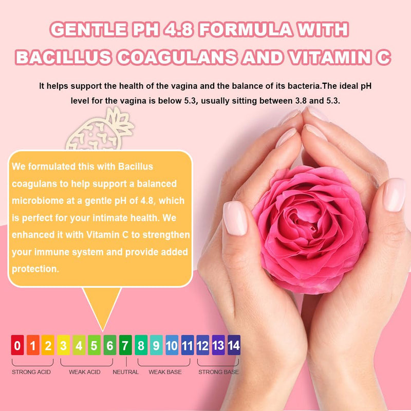Feminine Balance Gummies for Women's Health, Premium Balance Gummies for pH Balance & Immune Support, Vegan & Low Sugar-Hawaiian Pineapple Flavor-60 Gummies