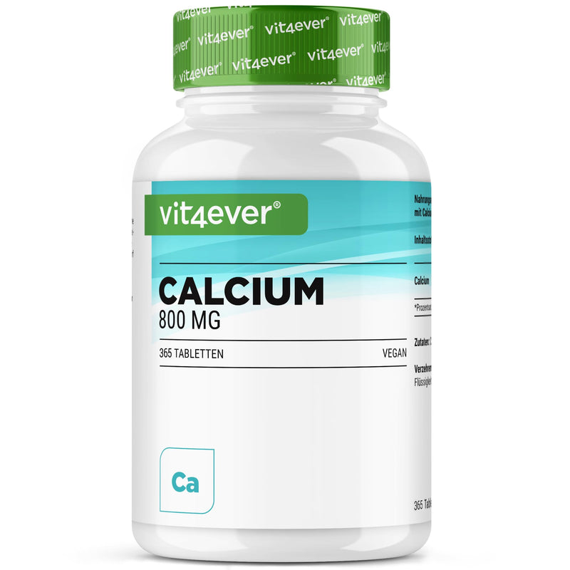 [Australia] - Calcium - 365 tablets - 800 mg calcium from calcium carbonate per daily serving - For 6 months - Vegan, laboratory tested, high dosage & without unwanted additives 420 g (pack of 1) 