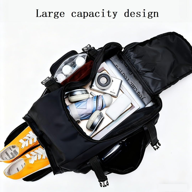 Large Waterproof Gym Bag Dry Wet Separate Compartment Sports Duffle Bag with Shoulder Strap for Travel, Fitness, Outdoor (50L)