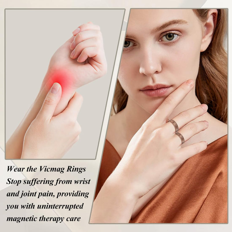 [Australia] - Vicmag Copper Magnetic Ring for Women 99.9% Copper Finger Ring Strong Magnet Ring Copper Jewelry Gift Adjustable 