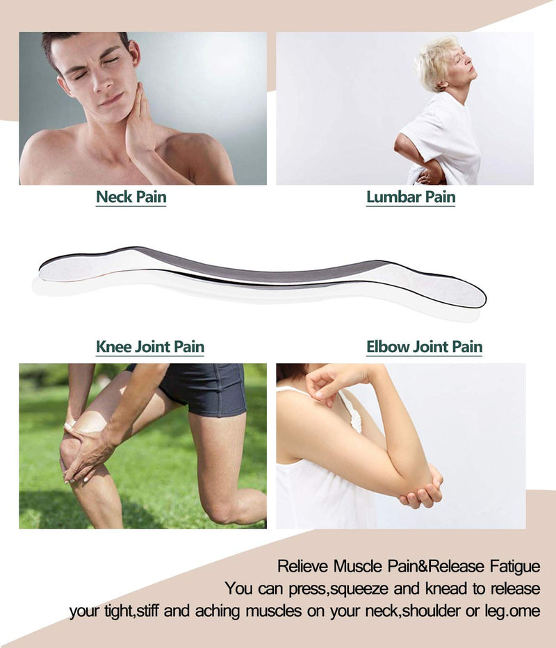 [Australia] - Stainless Steel Gua Sha Scraping Massage Tool - IASTM Tools Help Relieve Sore Muscles - Great Soft Tissue Mobilization Tool（Long Shape） 
