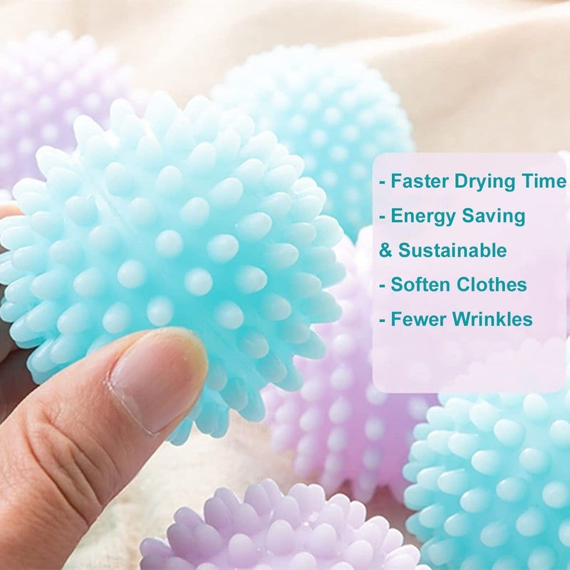 [Australia] - Reusable Laundry Dryer Balls - Eco Friendly Fabric Softener Alternatives Soften and Fluff Laundry Wrinkle Release(Set of 4 Random Color) Light Series 