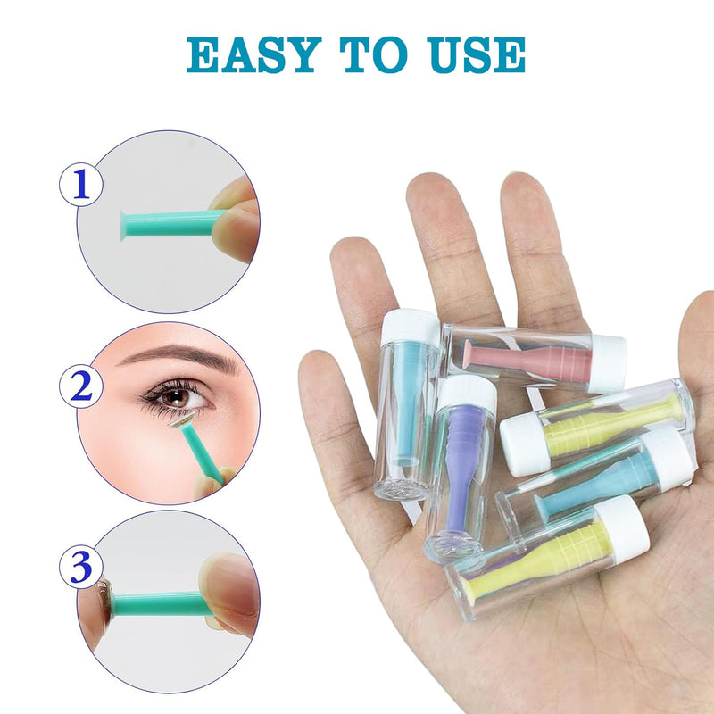 [Australia] - Set of 5 Contact Lens Suckers, Suckers for Hard Lenses, Contact Lenses - Accessories Set of 5 Suction Cups for Contact Lenses, Contact Lens Suckers, Contact Lens Remover Soft Lenses (Multi-Colour) 