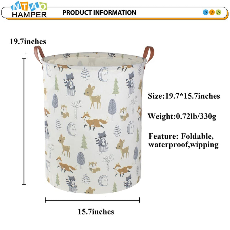 [Australia] - Baby Laundry Hamper,kids laundry Basket,Waterproof Storage Bin for Bedroom,Clothes Organizer Basket,Toys Box,Room Decor(Animal) Animal 