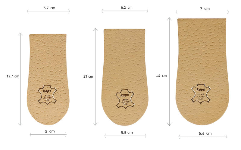 [Australia] - Heel raiser, heel raiser, heel cushion, orthopedic wedge, numerous widths and heights, leather cover, Topmed Plus from Kaps, 1 piece (height 10 mm / 0.4 inch - size M) M (10 mm) beige 