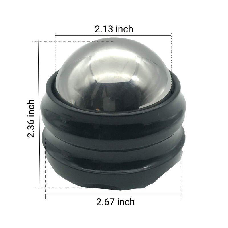 [Australia] - Cold Massage Roller Ball - Stocking Stuffers Gifts for Men Women Teens Boys，Stays Cold for 6 Hours,Sports Fitness Relaxations Gift,Rapidly Relieve Muscle Pain and Tension Black 1 Count (Pack of 1) 