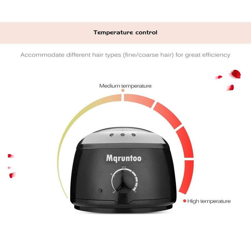 [Australia] - Wax Warmer Wax Warmer Wax Hair Removal Electric Wax Hair Removal Set Depilatory Wax Device Waxheater Waxing Kit with 4X100g Wax Beads Black 