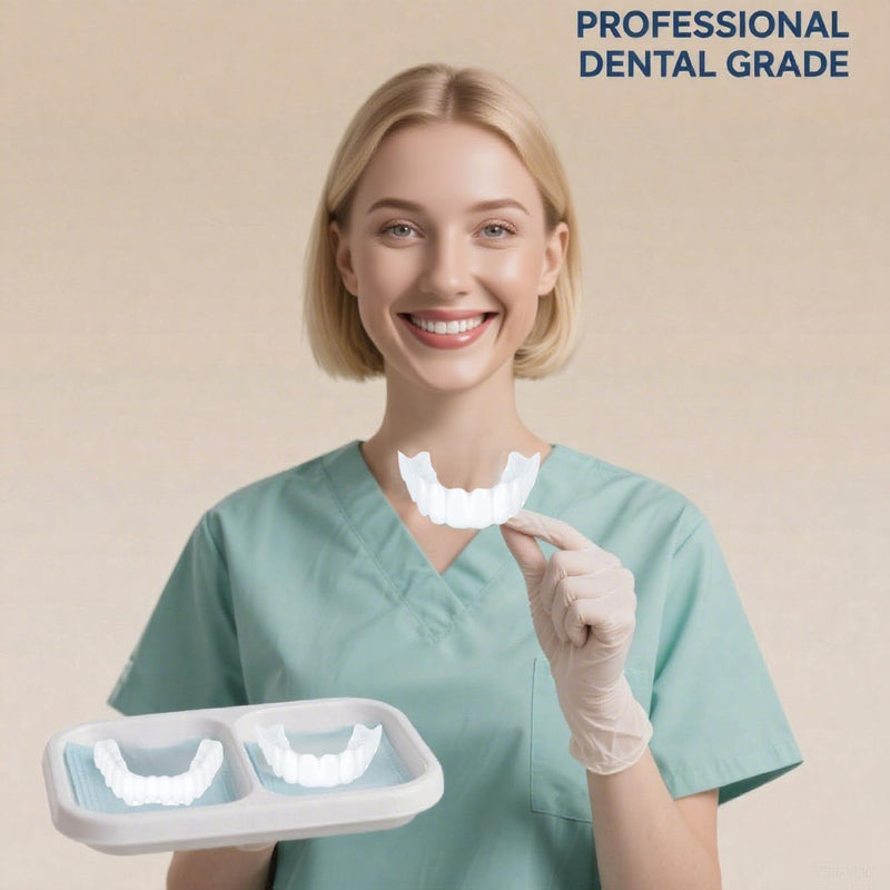 ‌2 Pairs Adjustable Temporary Smile Enhancer - Natural Comfort & Confidence Booster for Men/Women‌ (1) 1
