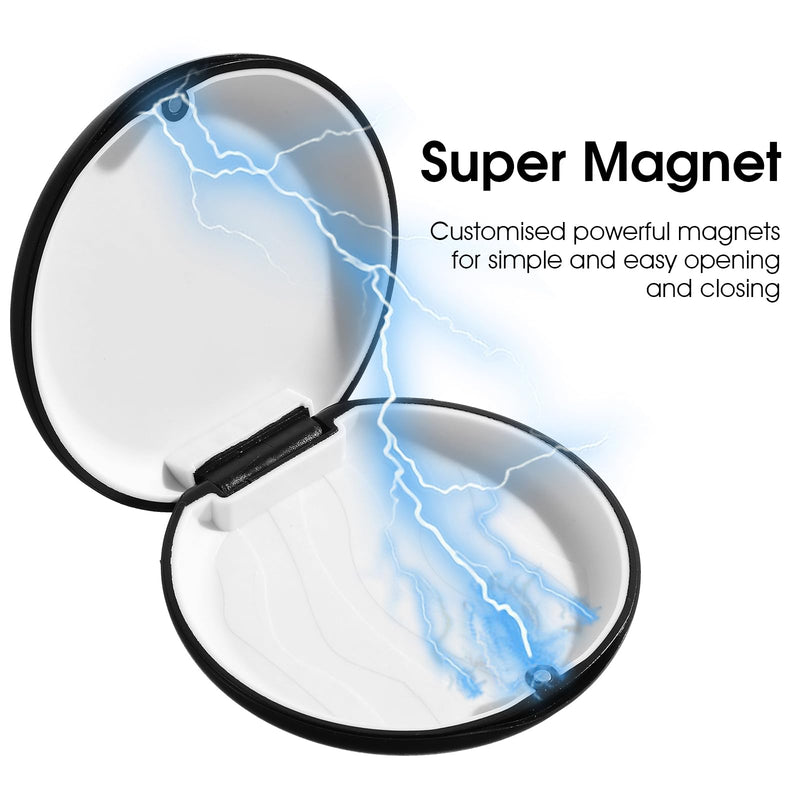 [Australia] - AOZUO Pack of 2 braces box, retainer case, tooth splint box, orthodontic mouth guard case with magnetic closure, soft silicone lining, aligner case for women, men, teenagers, adults 