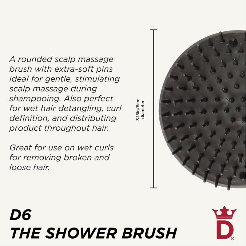 [Australia] - Denman Detangle Hair Brush for Curly Hair & Scalp Massager D6 - Hair Straightening Brush Black 