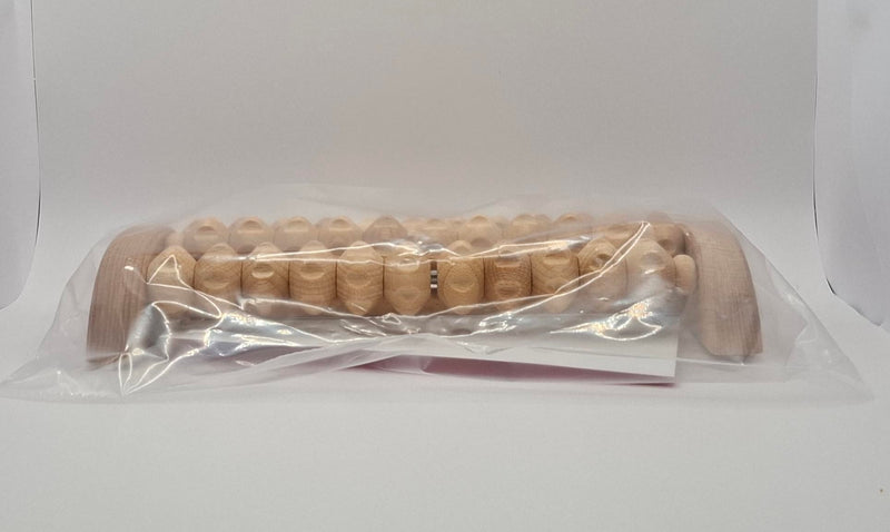 [Australia] - tuuli Wooden Foot Massager, Grooved Muscle Roller, Helps Ease Muscle Tension and Improve Blood Circulation, Natural Wood Therapy Massage Tools for Feet (M) M 