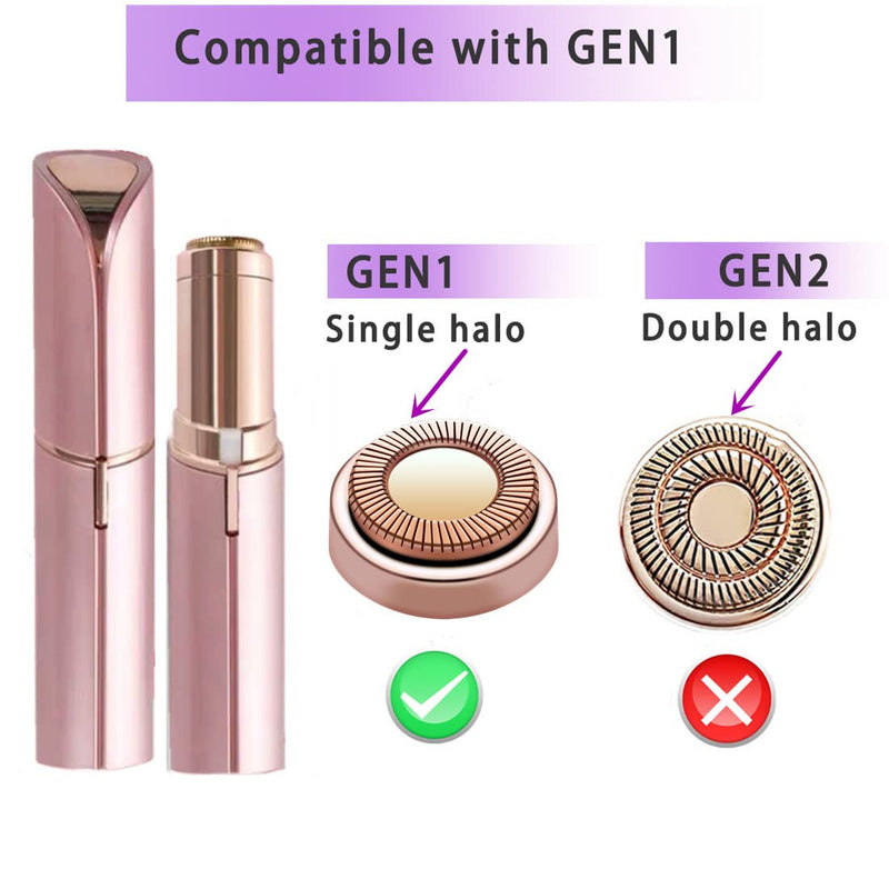 [Australia] - Facial Hair Remover Replacement Heads Gen 1 for Finishing Touch Flawless Facial Hair Removal,Effective Compatible with Flawless Shaver Tool for Women 18K Gold-Plated Rose Gold, 6 pcs,As Seen On TV. 6 Pcs Golden 