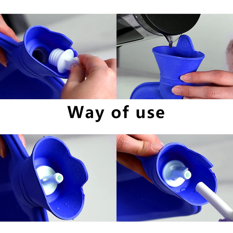 [Australia] - 2 L Enema Bag ，Coffee Enema Bag Kit with 5.0 ft. Long Silicone Hose ,2 Multi-Size Reusable Tips, Controlable Water Flow Valve- Coffee, Shower, Douche & Home Adult Enema Kit（Blue） Basic Version 