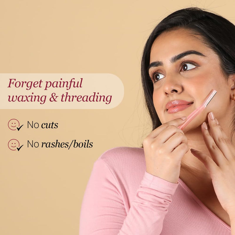 [Australia] - Carmesi Facial Razor for Women | Painless & Precision Face Hair Removal | for Peach Fuzz, Eyebrow, Chin & Upper Lip | Gentle Exfoliation & Smoother Skin | 3 Count (Pack of 2) 3 Count (Pack of 2) 