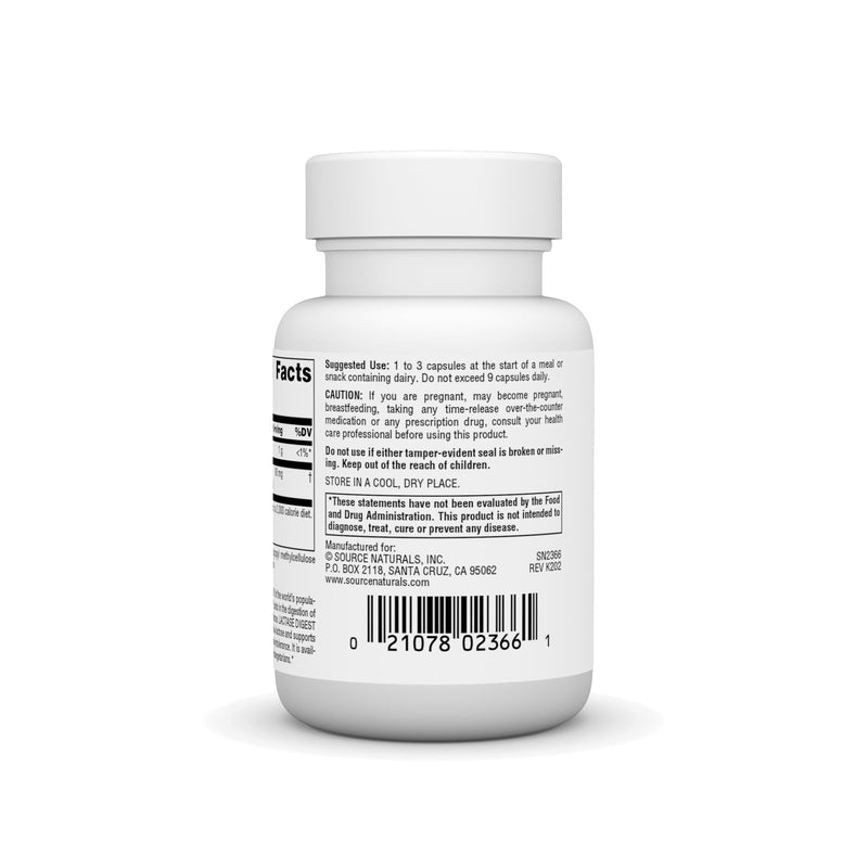 [Australia] - Source Naturals, Inc. Lactase Digest* - 45 VegCap 