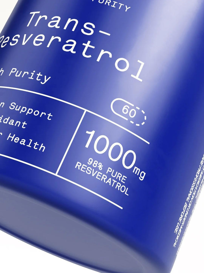 Welzo Trans-Resveratrol 1000mg Per Serving – 60 Vegetarian Capsules | High-Strength Antioxidant for Anti-Ageing, Cellular Purity & Longevity | 98% Standardised Japanese Knotweed | Third-Party Tested