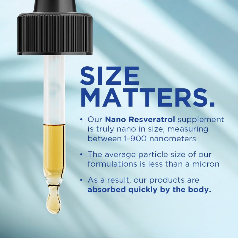 Nanoceutical Solutions Nano Liquid Resveratrol Trans Resveratrol Supplement for Brain & Heart Health | Ultra-Efficient Absorption, Up to 8 Times Higher Than Resveratrol Capsules | 30 Servings