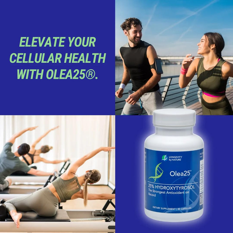 [Australia] - Olive Leaf Extract Capsules, Olea25 Hydroxytyrosol Supplement, Organic Antioxidant Support, 30 Capsules, Heart and Immune Health 