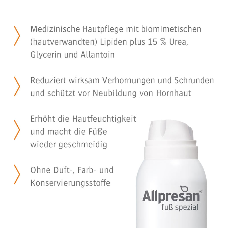 [Australia] - Allpresan foot special No. 4 foam cream - calluses and cracks - for daily care of calloused foot skin - 2x125 ml 