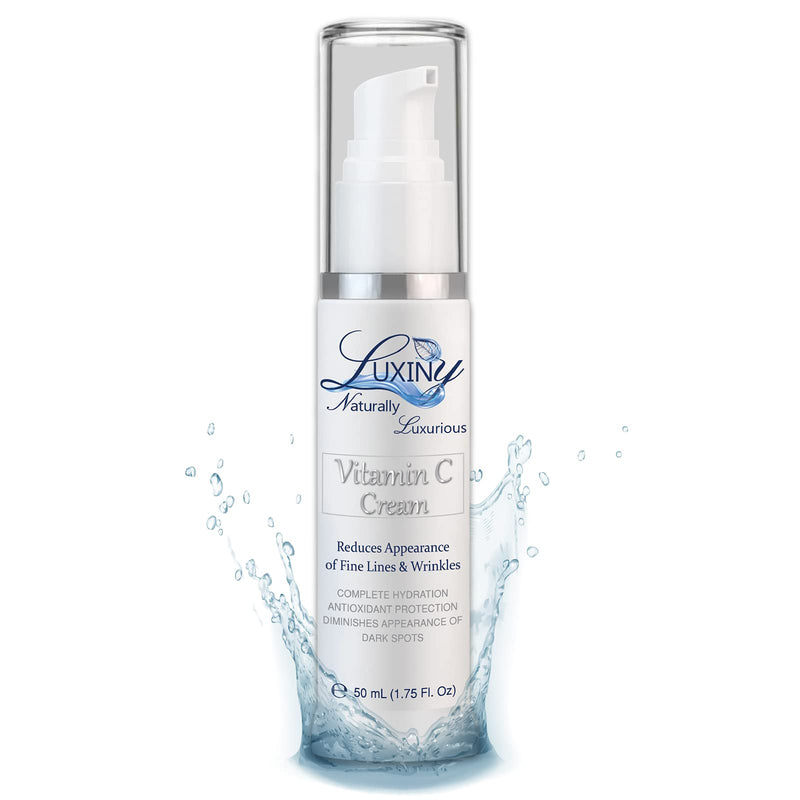 Luxiny Vitamin C Moisturizer for Face & Neck, Wrinkle Defense Face Cream for Women Age Fighting Lotion, Jojoba Oil, Day/Night Cream Moisturizer, Reducing Hyperpigmentation plus Antioxidant Protection